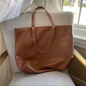CUYANA Classic Leather Zipper Tote 🧡AS-IS🧡